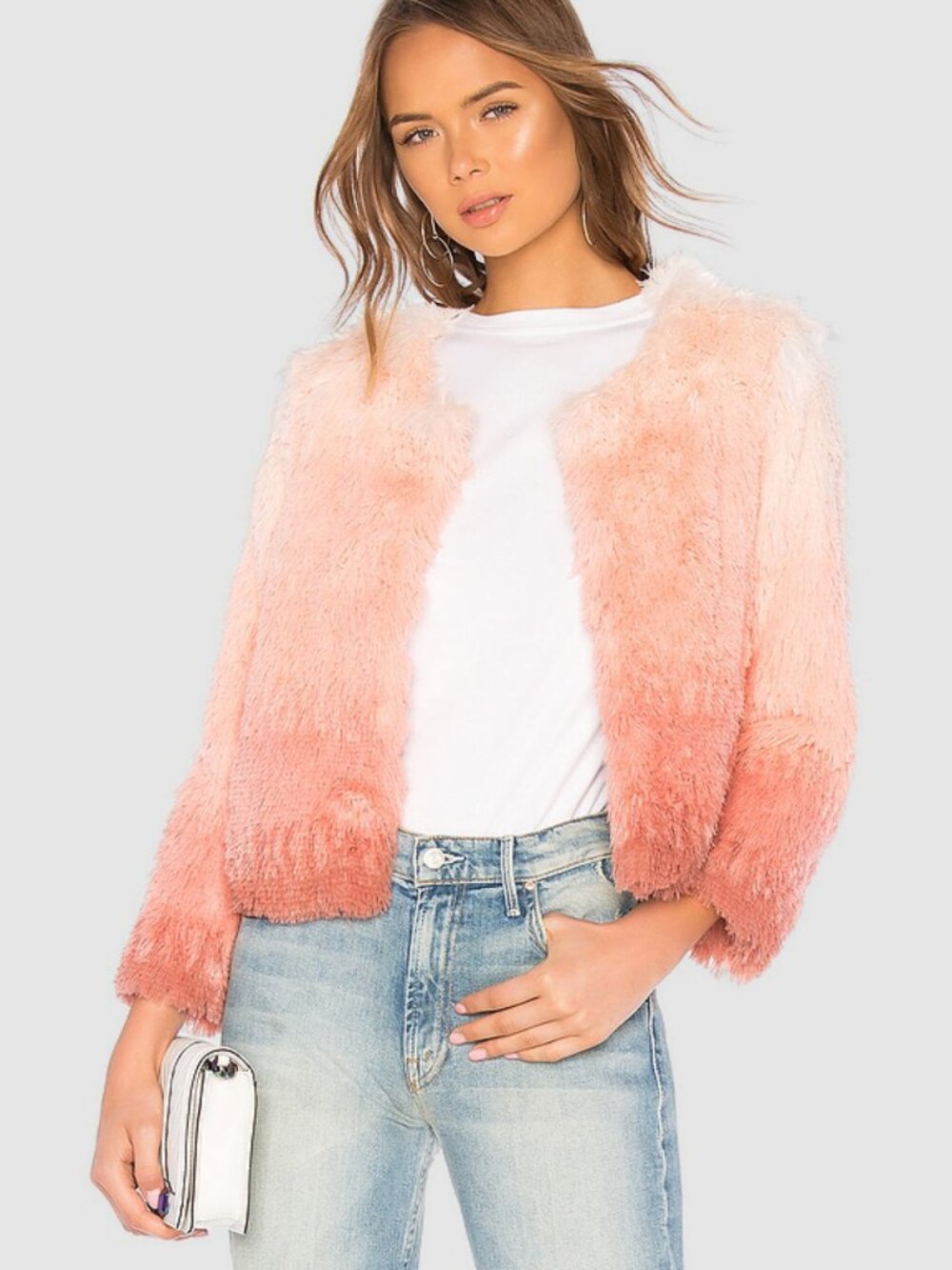 MOTHER The Faux Fur Boxy Jacket